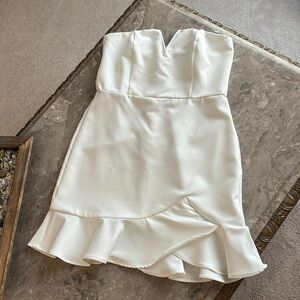 NWT Straples Ruffle hem dress